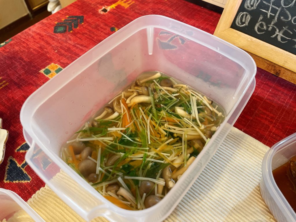 料理教室マンツーマンお野菜吸い物