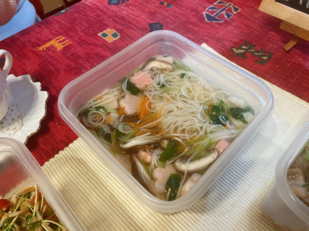 料理教室マンツーマン素麺お吸い物