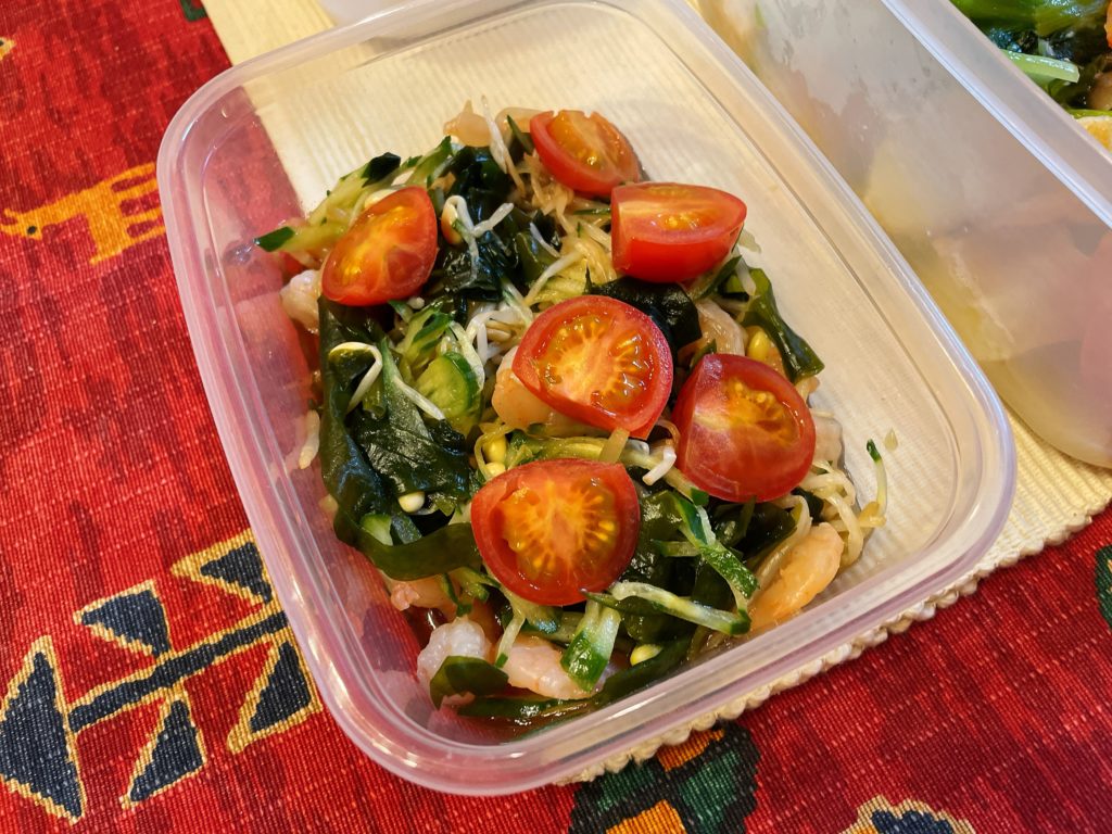 料理教室マンツーマンもやし酢の物