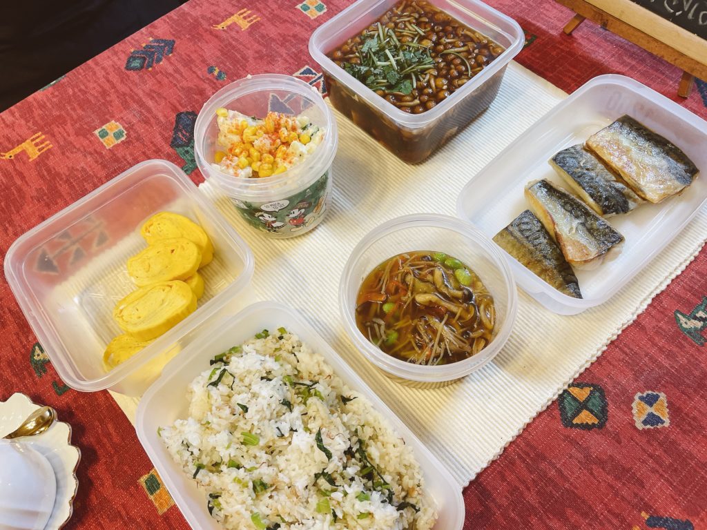 料理教室マンツーマンサバきのこあんかけセット