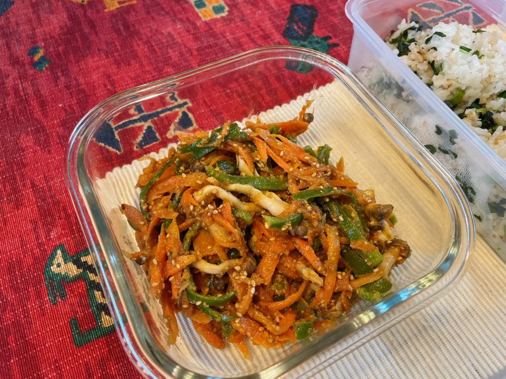 料理教室マンツーマン人参ナムル