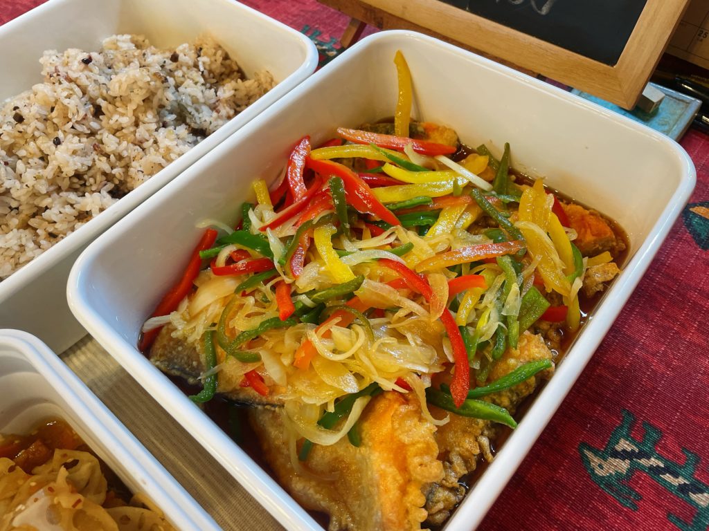 料理教室マンツーマン鮭南蛮漬け