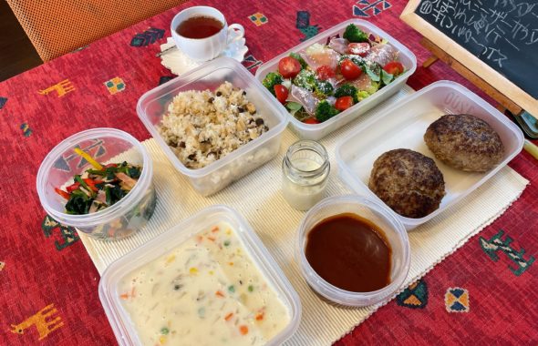 料理教室マンツーマンデミハンバーグセット