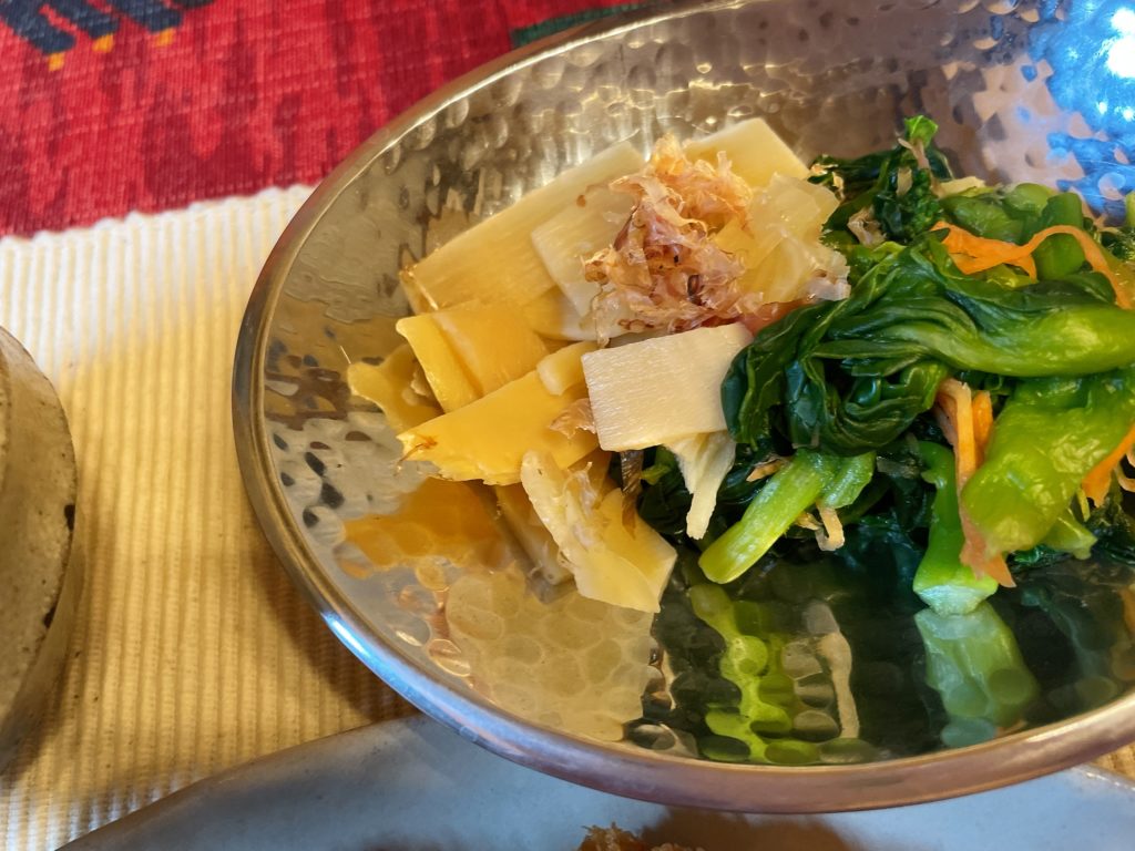 料理教室マンツーマン菜の花おひたし