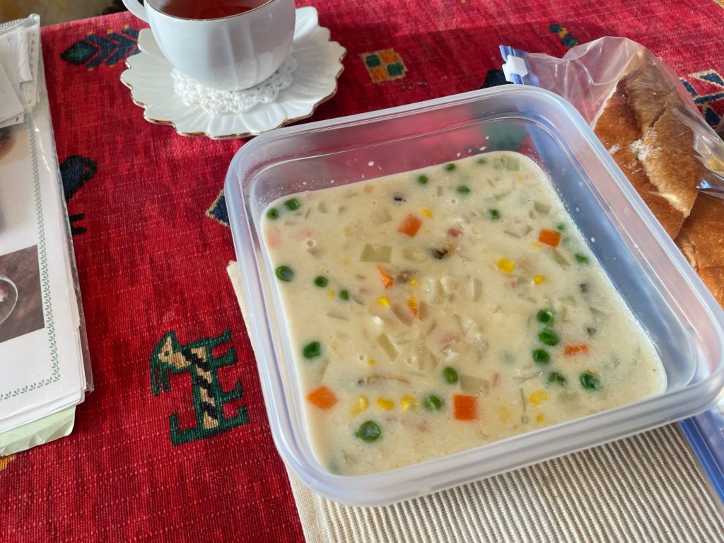 料理教室マンツーマンクラムチャウダー