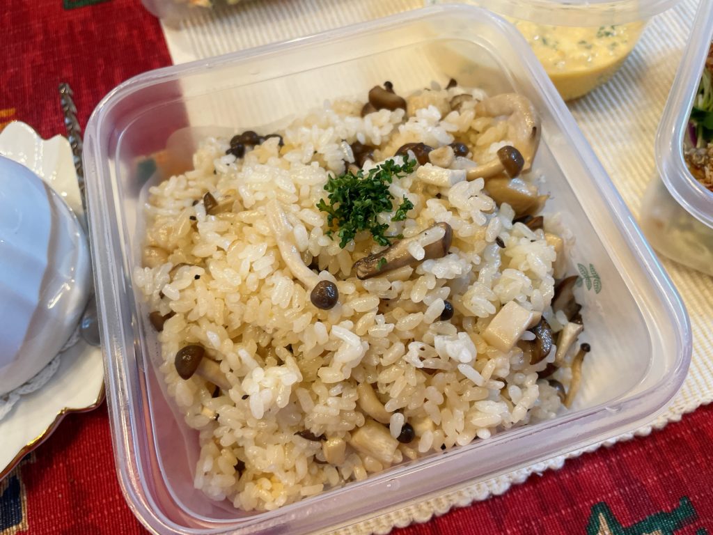 料理教室マンツーマンきのこバターライス