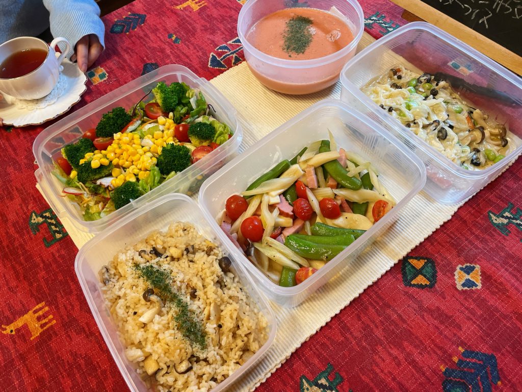 料理教室マンツーマン鮭ガーリッククリーム煮セット