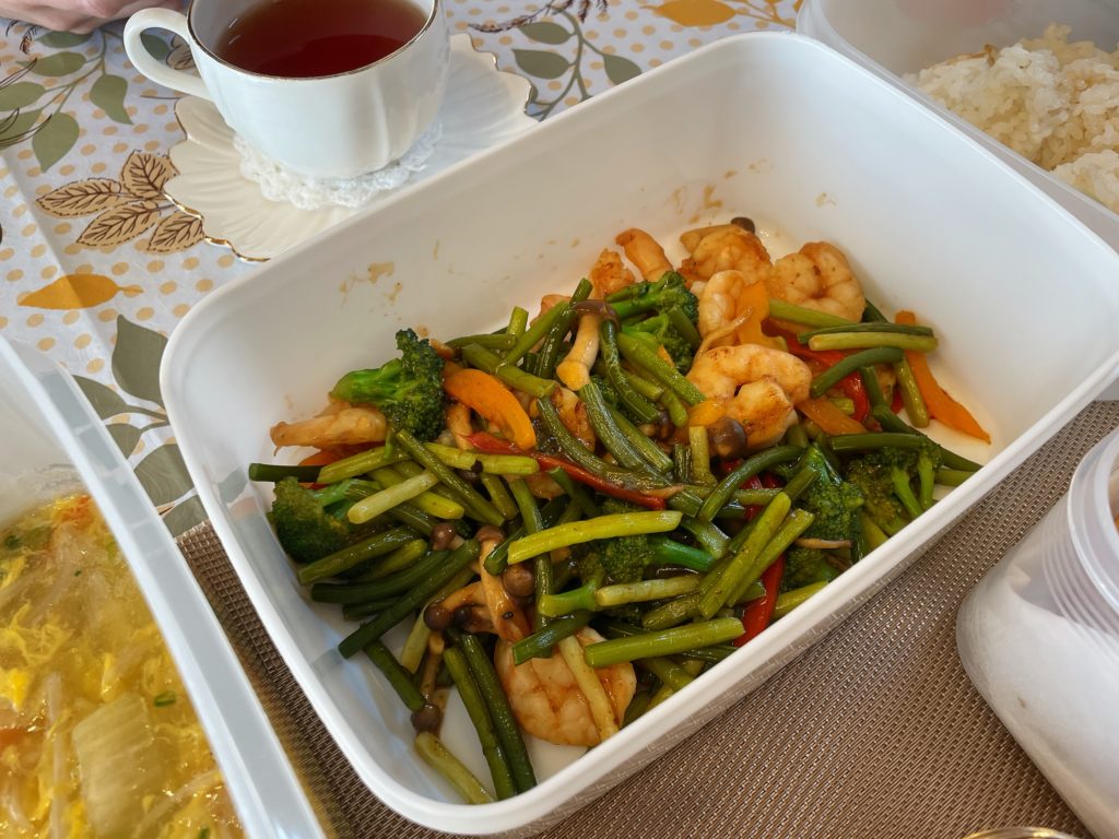 料理教室マンツーマンにんにくの芽オイスター