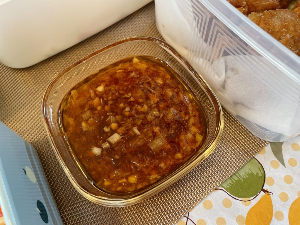 料理教室マンツーマン油淋鶏のタレ