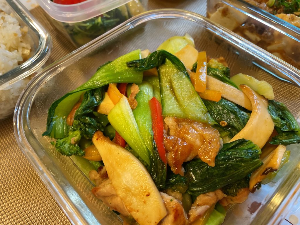 料理教室マンツーマン青梗菜オイスター