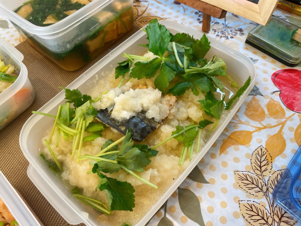 料理教室マンツーマンサバみぞれ煮