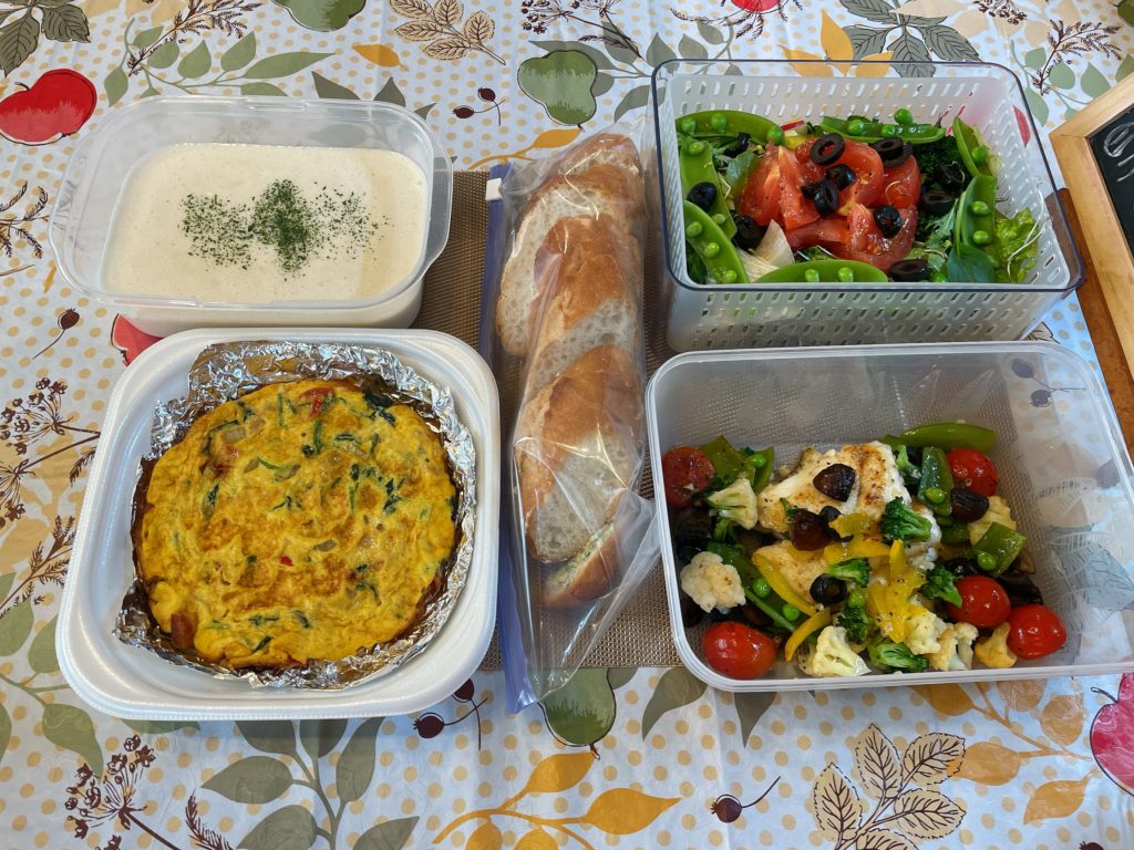 料理教室マンツーマン彩り野菜と鯛のソテーセット