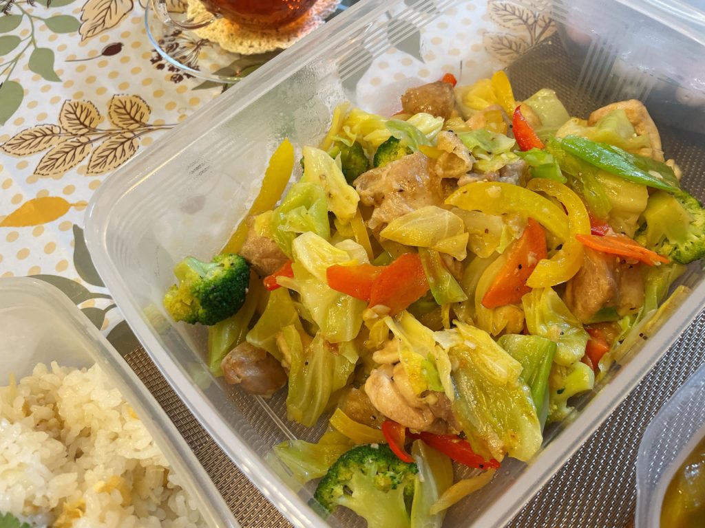 料理教室マンツーマンキャベツチキンソテー