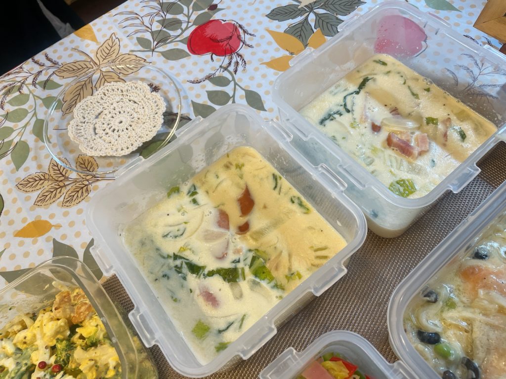 料理教室マンツーマン白菜豆乳スープ
