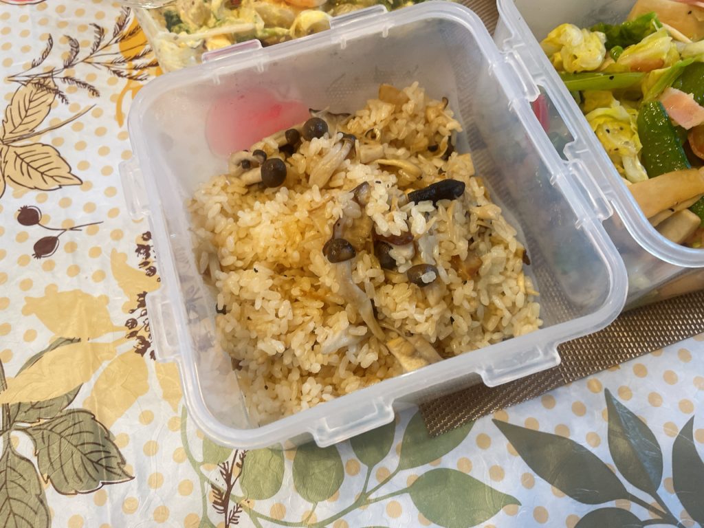 料理教室マンツーマンきのこバターライス