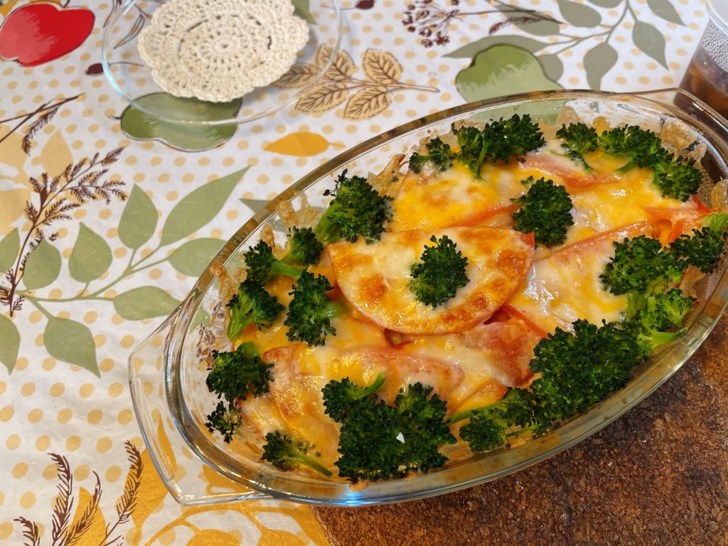 料理教室マンツーマントマトチーズ焼き