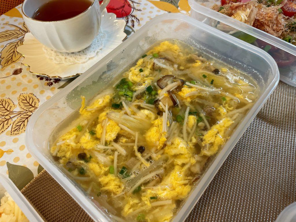 料理教室マンツーマンきのこスープ