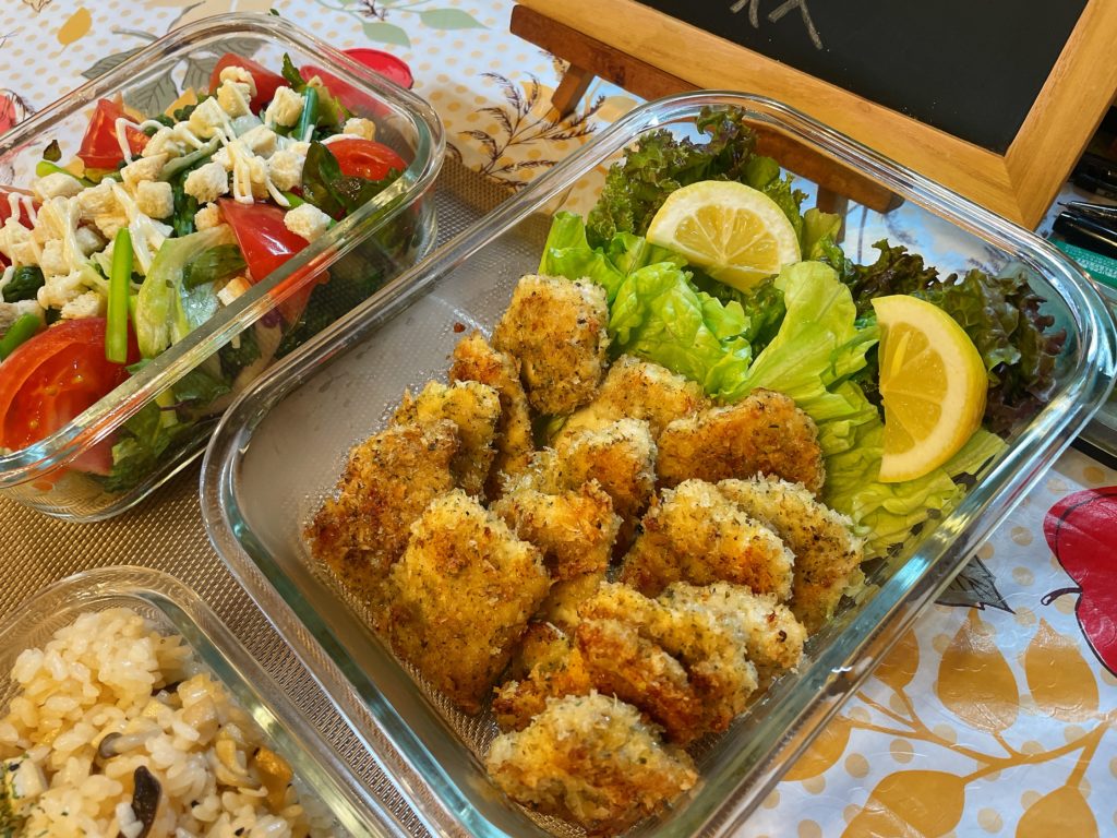 料理教室マンツーマンチキンハーブパン粉焼き