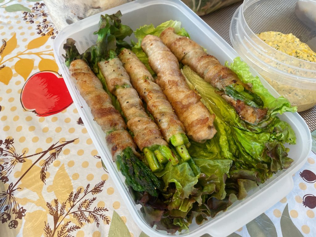 料理教室マンツーマンアスパラ肉巻き