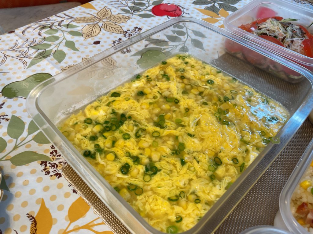 料理教室マンツーマン中華コーンスープ