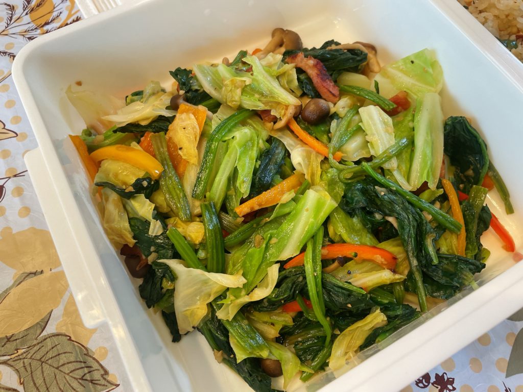 料理教室マンツーマンキャベツソテー