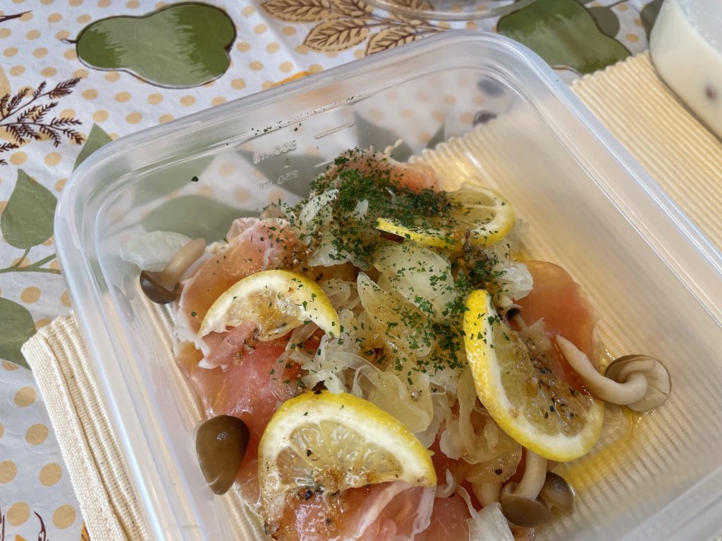 料理教室マンツーマン生ハムマリネ