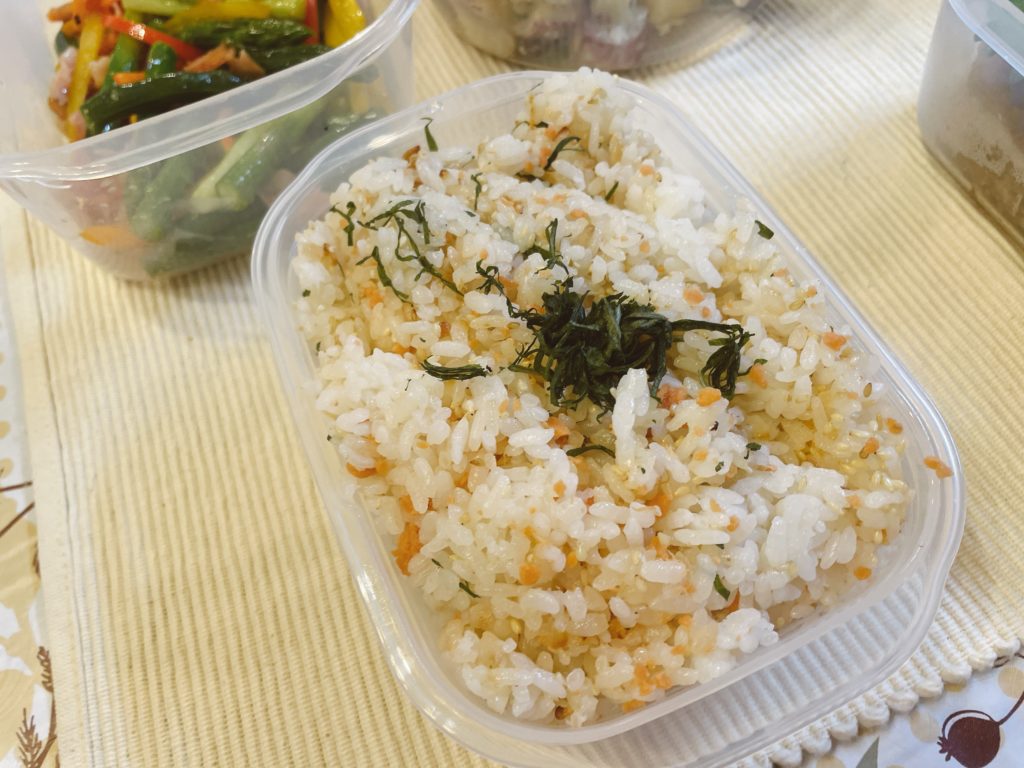 料理教室マンツーマン鮭しそ胡麻ごはん