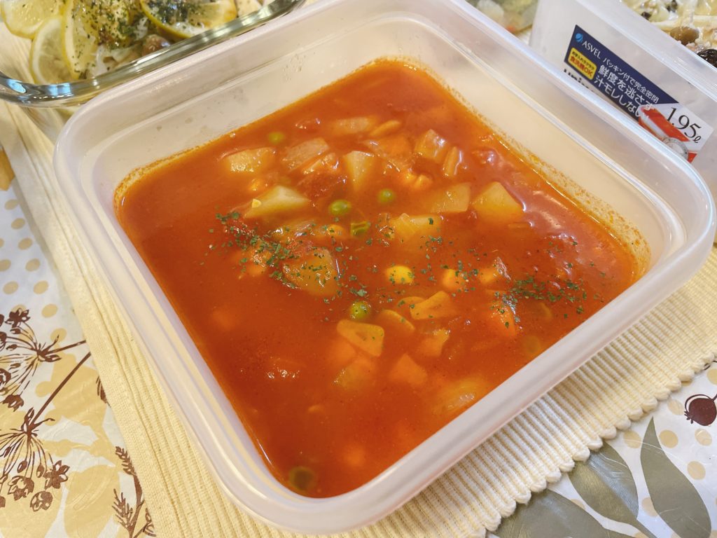 料理教室マンツーマンミネストローネ