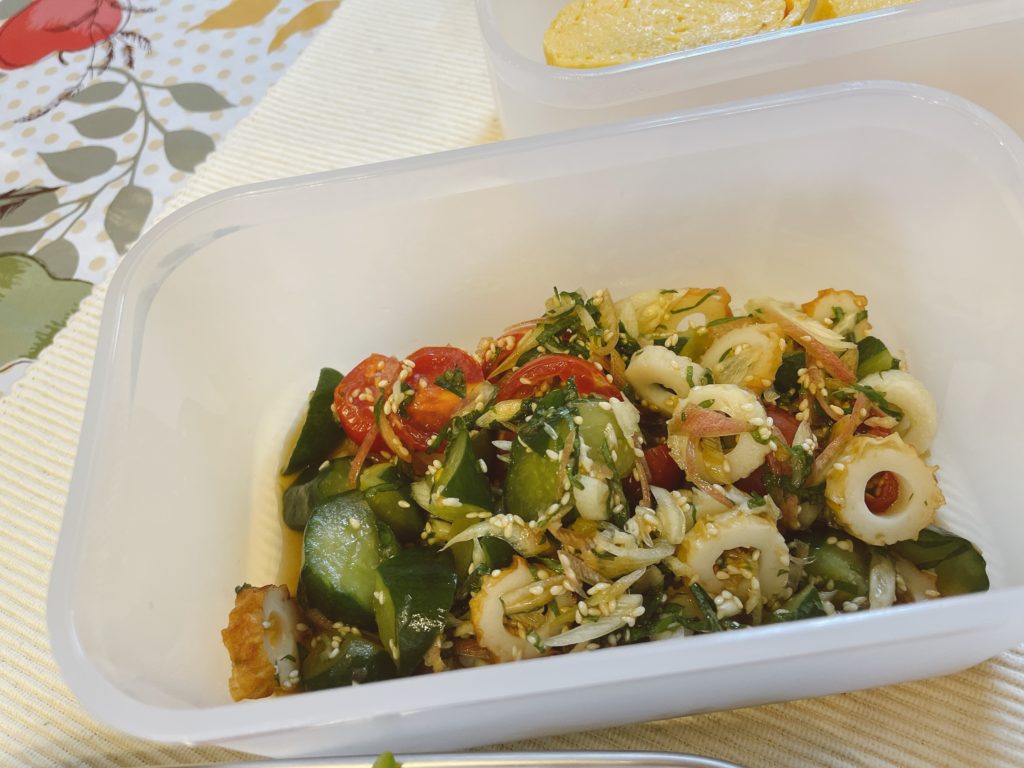 料理教室マンツーマン香味野菜きゅうり竹輪