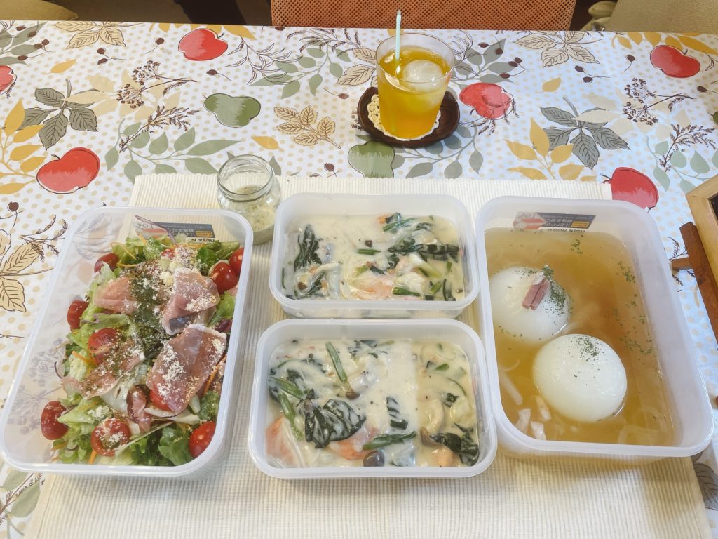 料理教室マンツーマン鮭クリームパスタセット