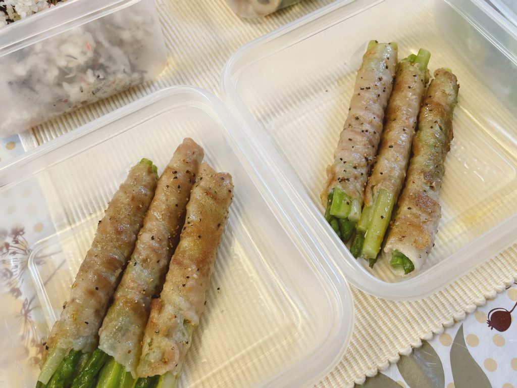 料理教室マンツーマンアスパラ肉巻き