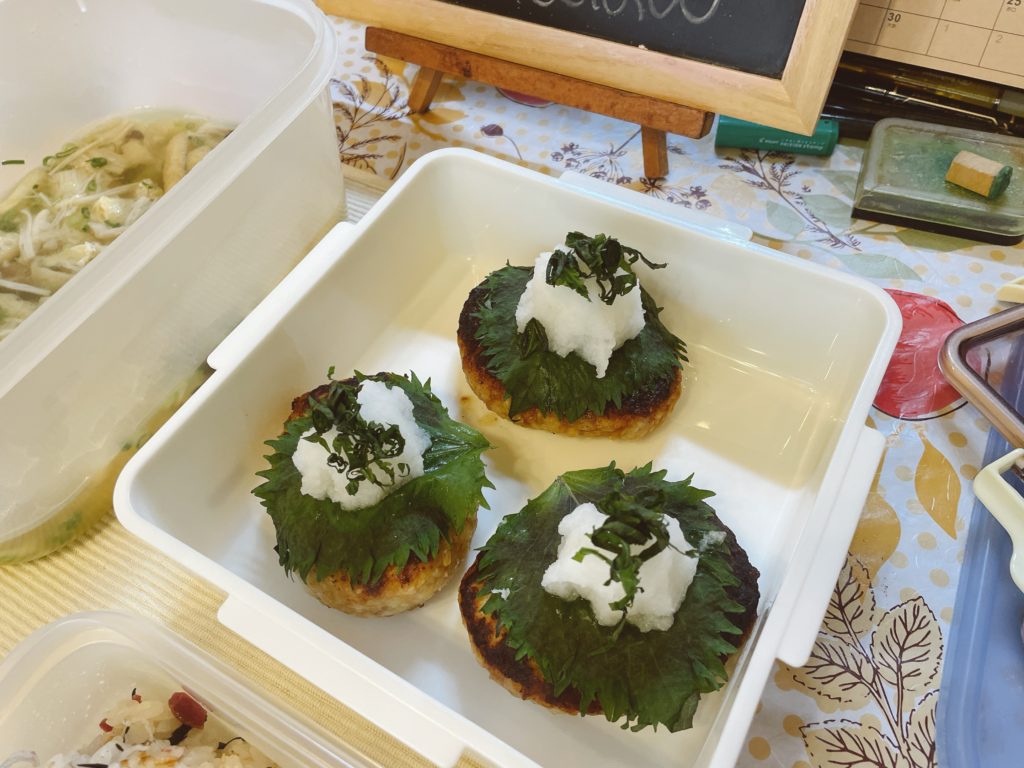 料理教室マンツーマン和風ハンバーグ