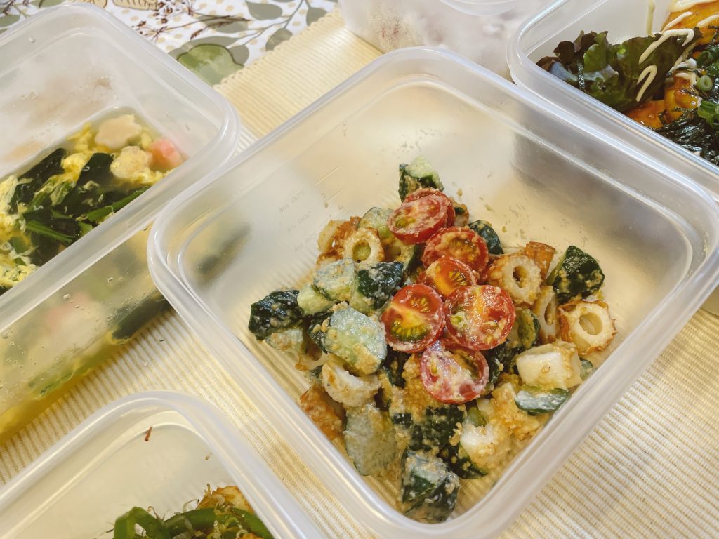 料理教室マンツーマン竹輪きゅうり胡麻和え