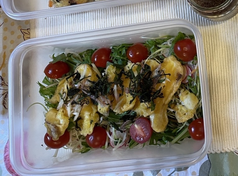 料理教室マンツーマン鯛のサラダ