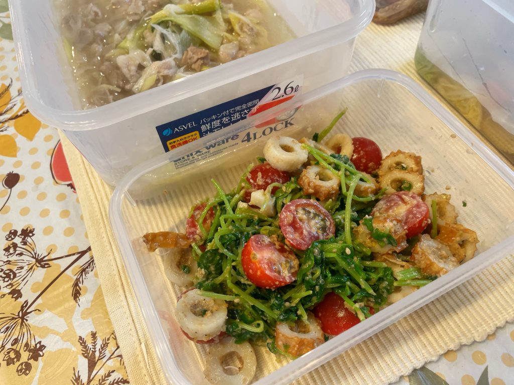 料理教室マンツーマン豆苗竹輪