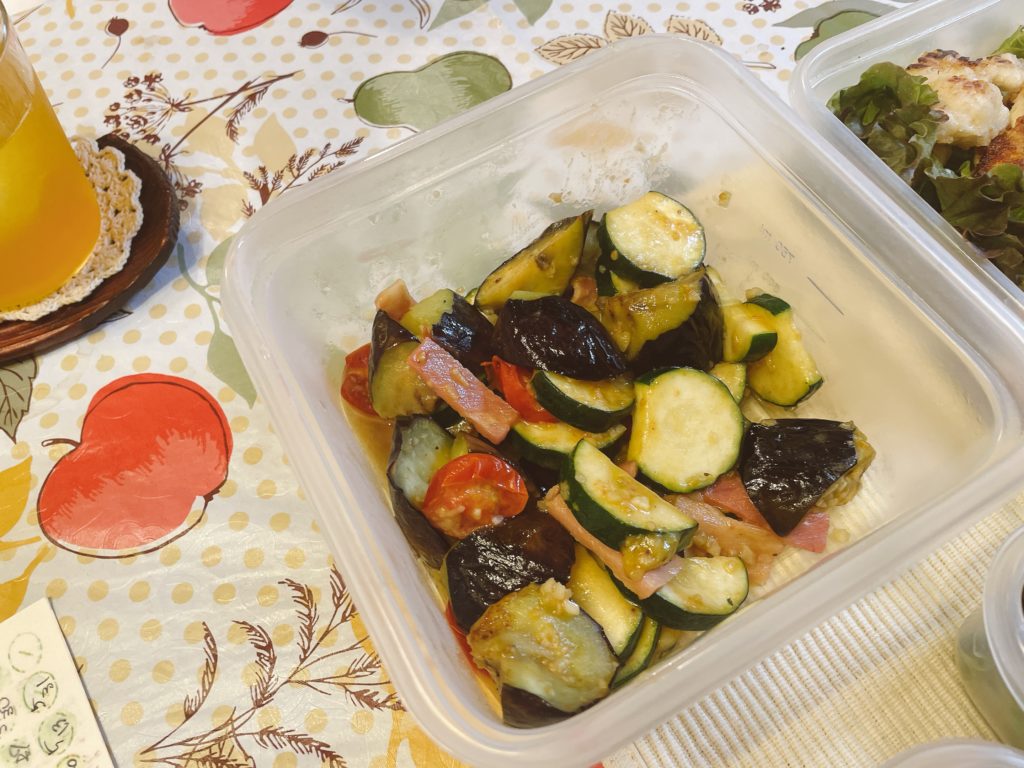 料理教室マンツーマン夏野菜ソテー