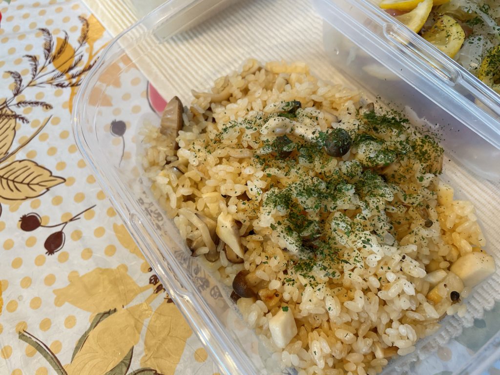 料理教室マンツーマンきのこバターライス