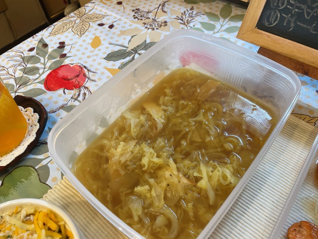 料理教室マンツーマンキャベツカレースープ