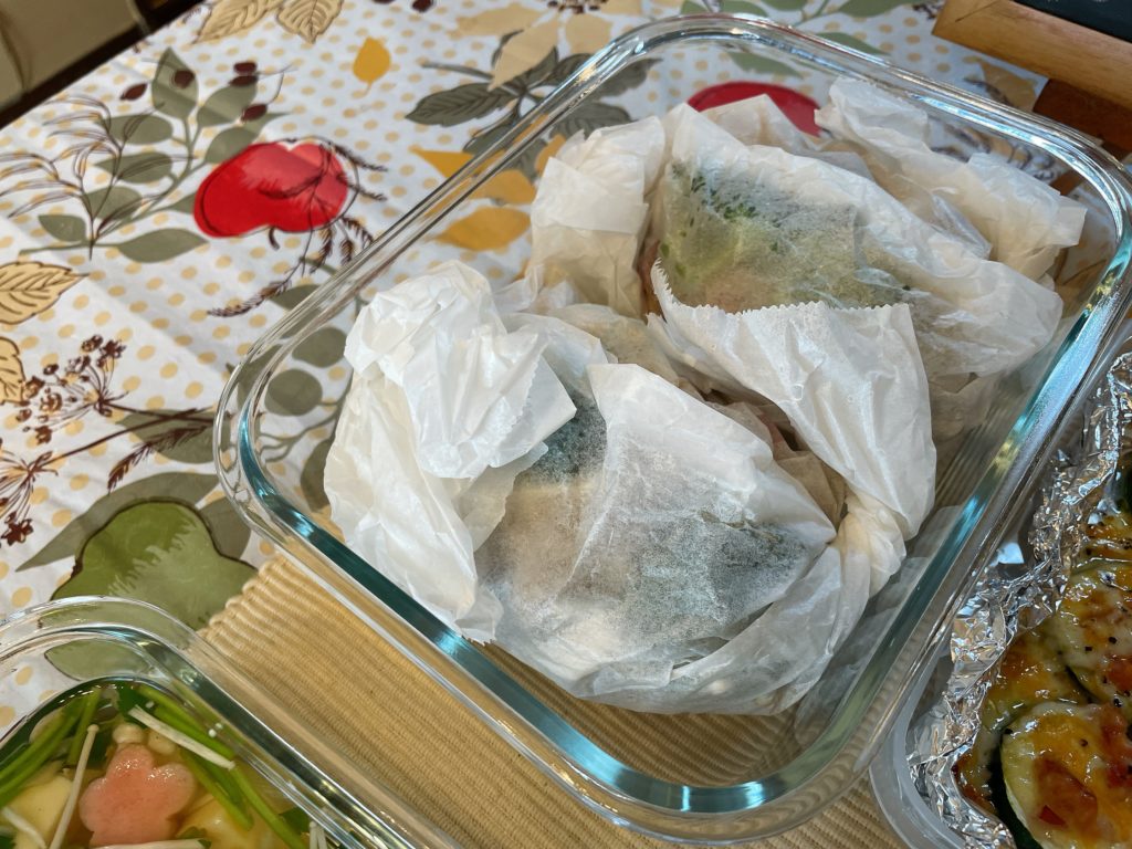 料理教室マンツーマンチキンシート包み蒸し