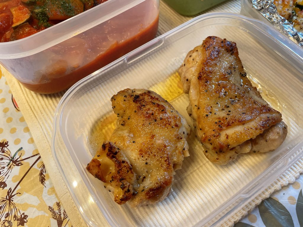 料理教室マンツーマンチキンソテー