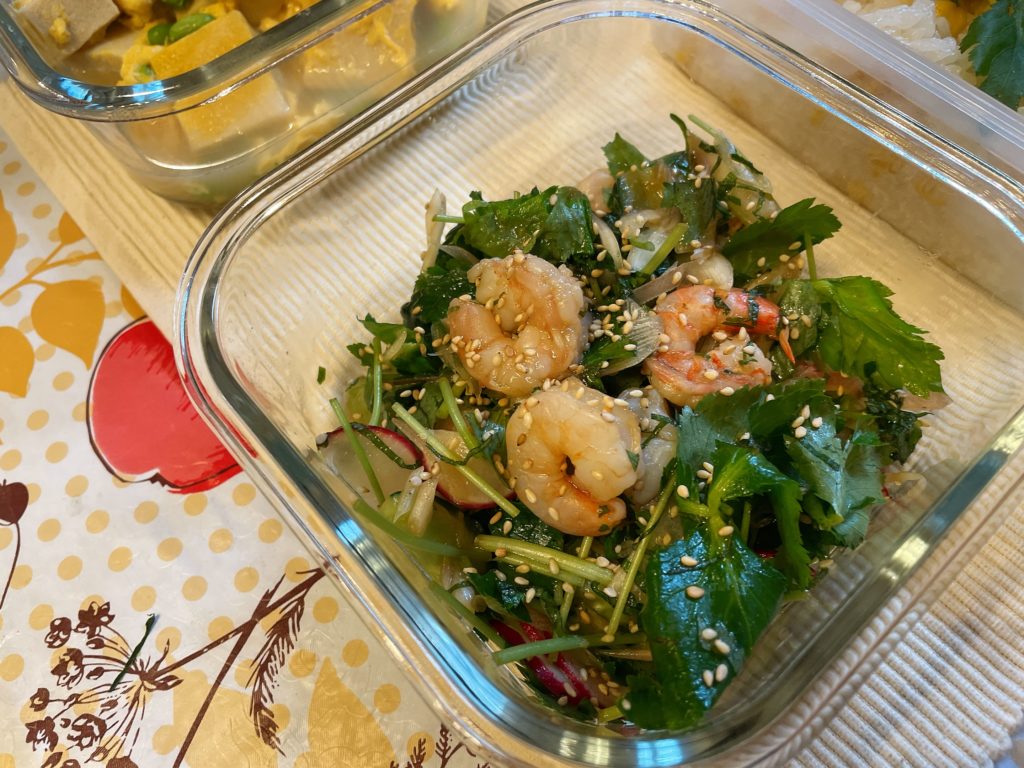 料理教室マンツーマン海老香味野菜