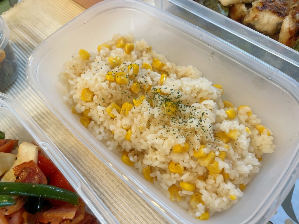 料理教室マンツーマントウモロコシピラフ