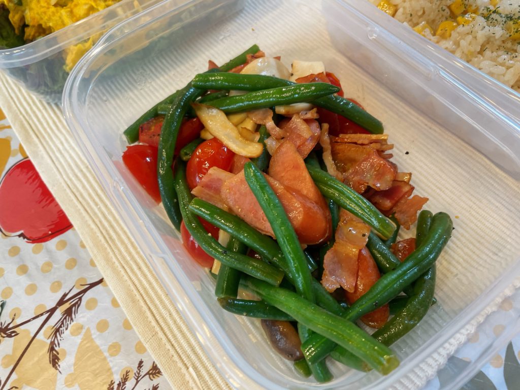 料理教室マンツーマンインゲンソテー