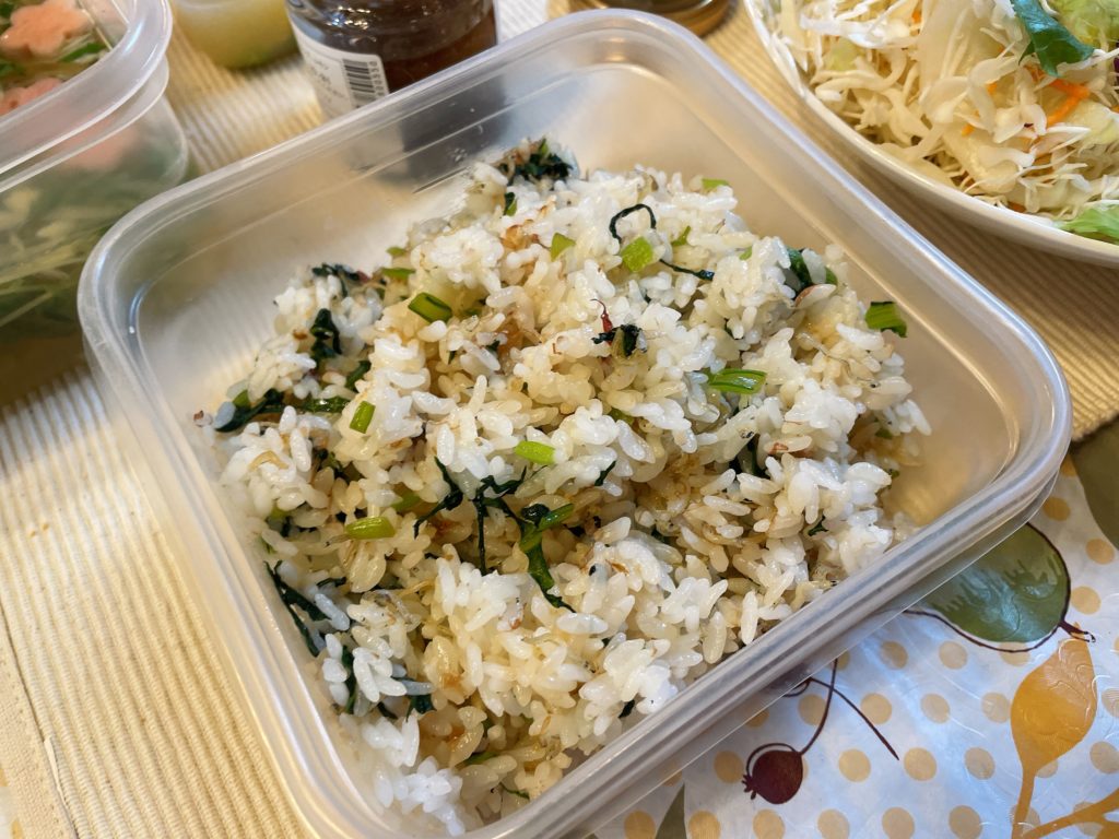 料理教室マンツーマン小松菜ごはん