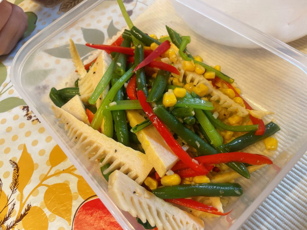 料理教室マンツーマンインゲンソテー