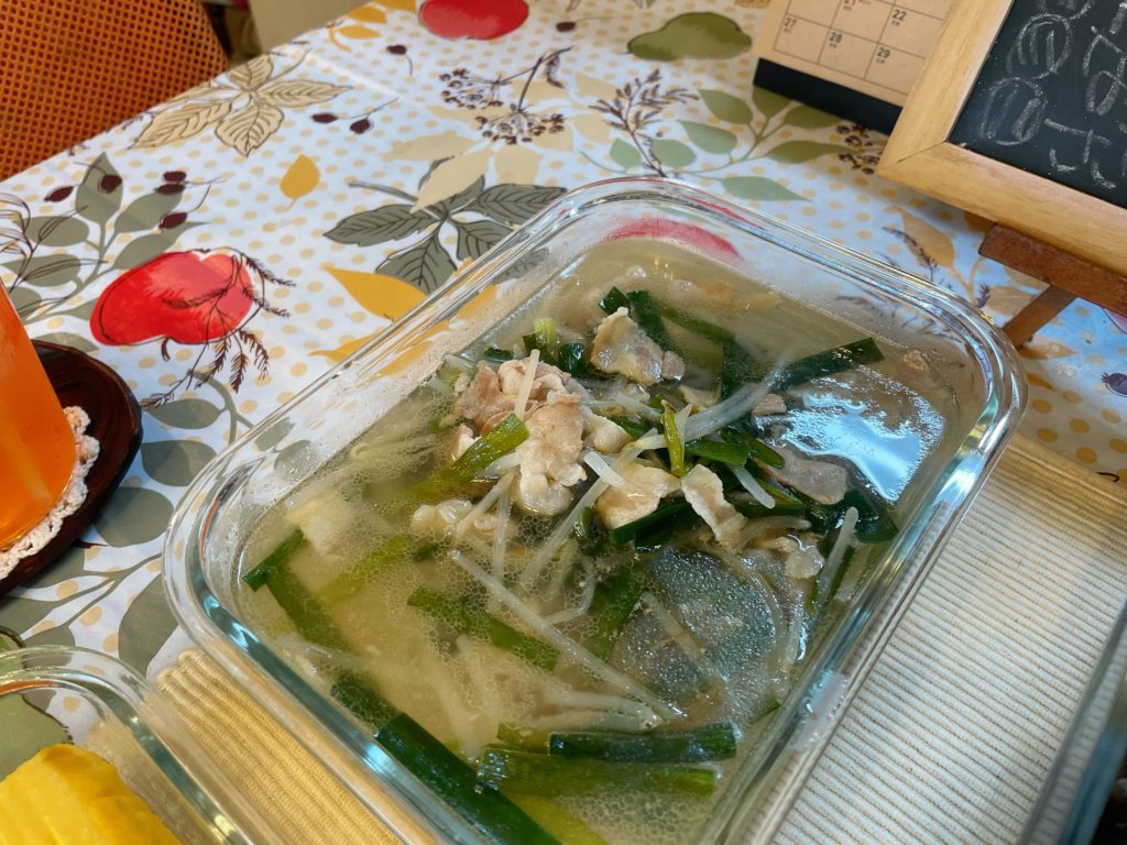 料理教室マンツーマン豚バラニラスープ