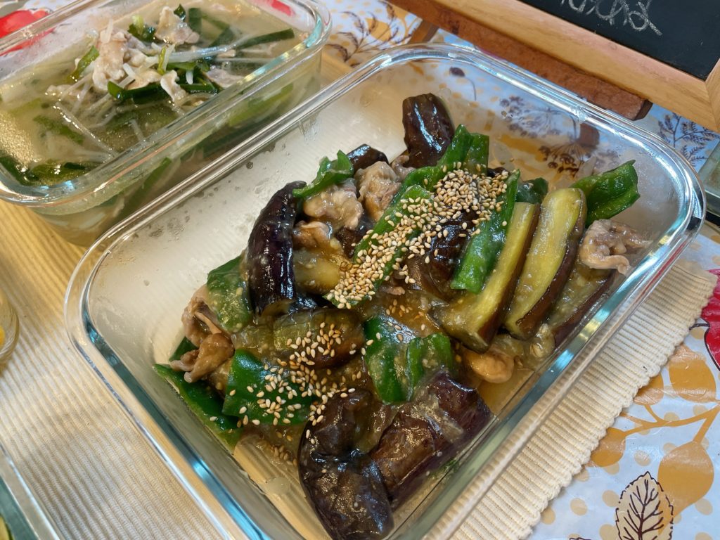 料理教室マンツーマン茄子味噌