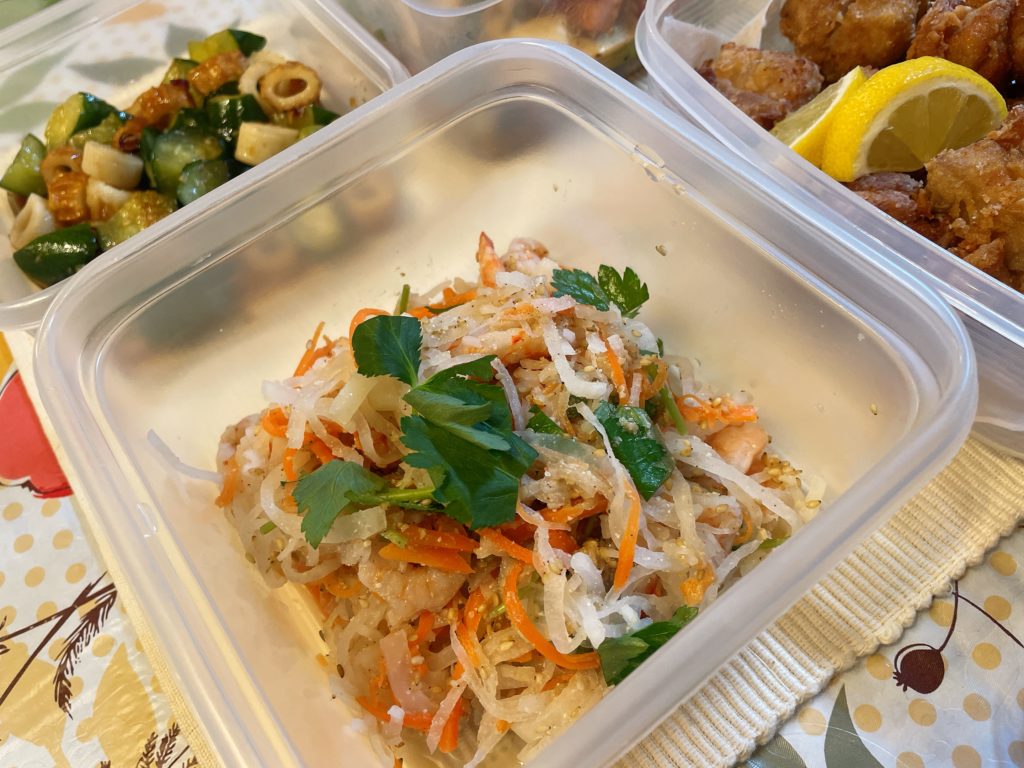 料理教室マンツーマンエビ入りなます