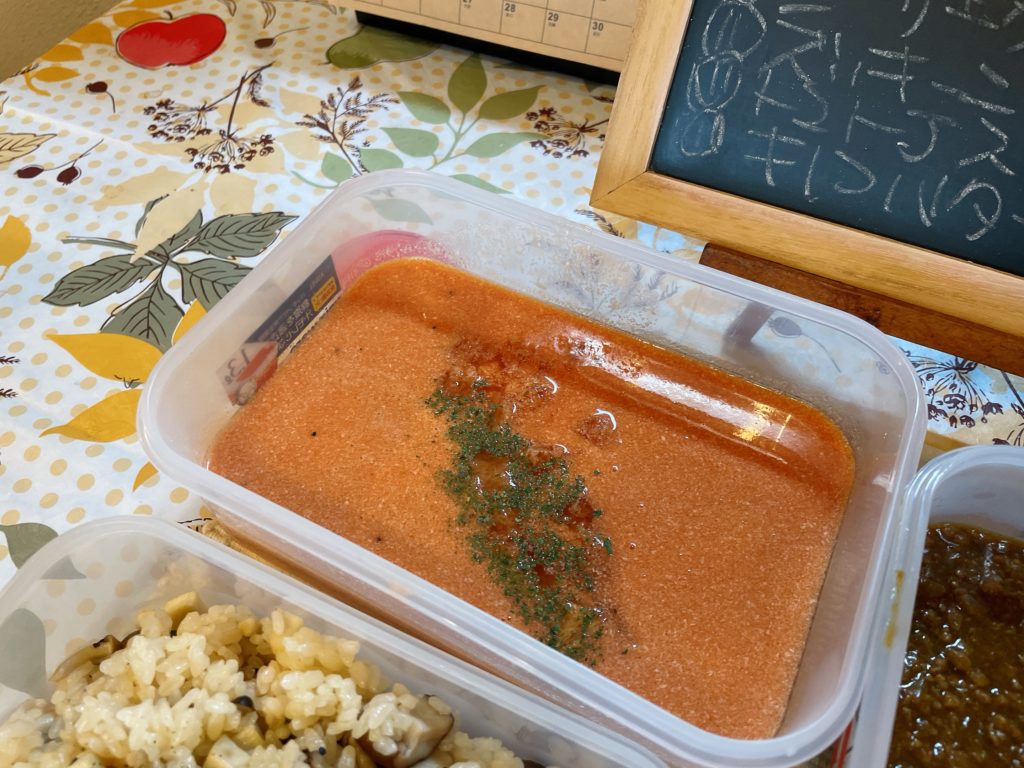 料理教室マンツーマントマトクリームスープ