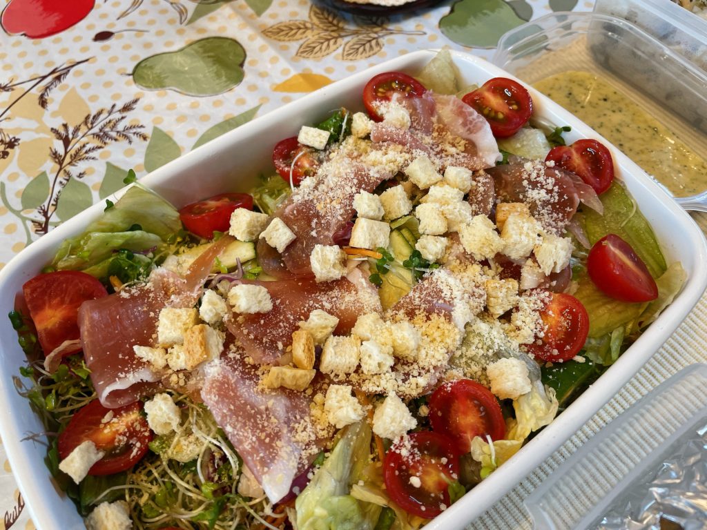 料理教室マンツーマンシーザーサラダ